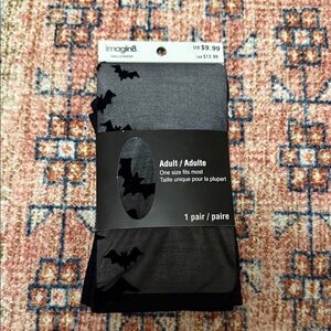 Women's Gray Bat Pattern Tights